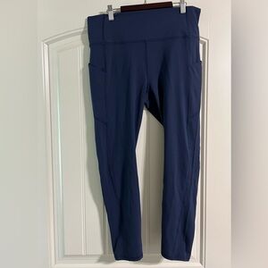 Fabletics leggings deep navy color size XL